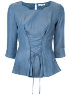 Guild Prime Lace-up Top - Blue