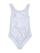 Kenzo Kids Logo Patch Swimsuit - Grey
