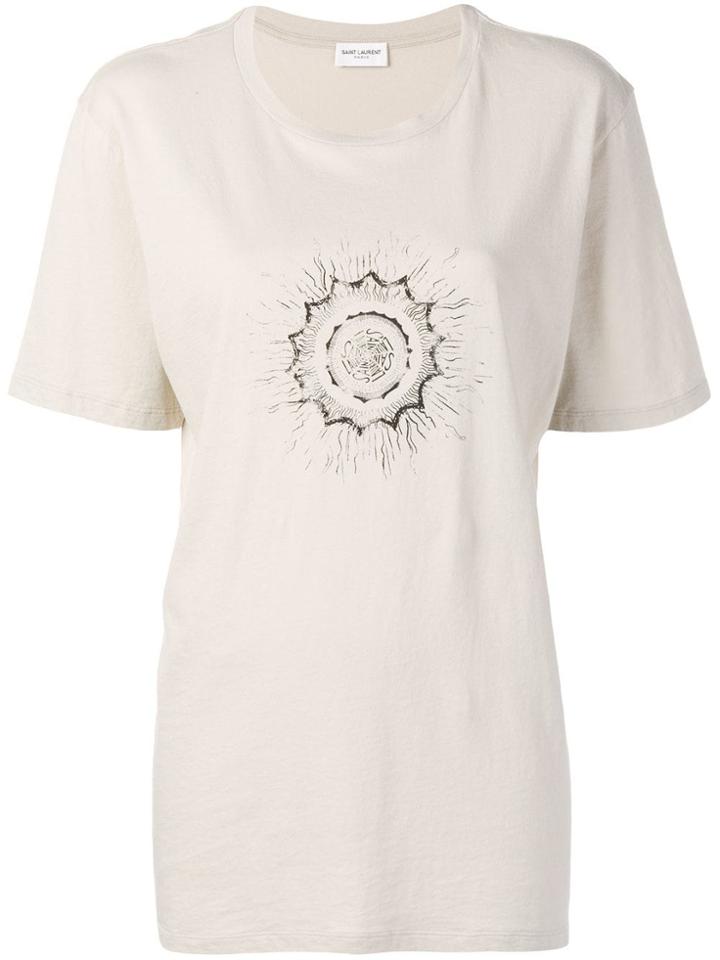 Saint Laurent Printed T-shirt - Neutrals