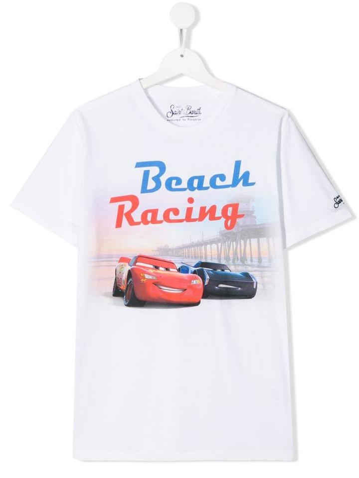 Mc2 Saint Barth Kids Teen Beach Racing T-shirt - White