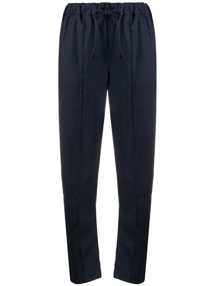 Semicouture Cropped Track Trousers - Blue