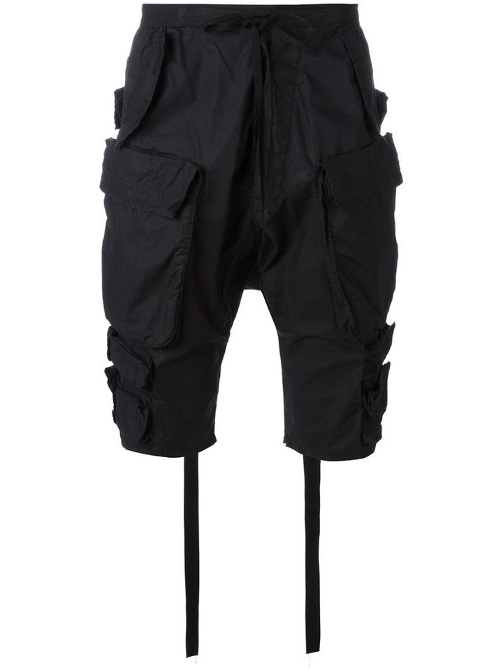 Unravel Project Bermuda Cargo Shorts, Men's, Size: Medium, Black, Cotton/polyamide/spandex/elastane