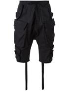 Unravel Project Bermuda Cargo Shorts, Men's, Size: Medium, Black, Cotton/polyamide/spandex/elastane