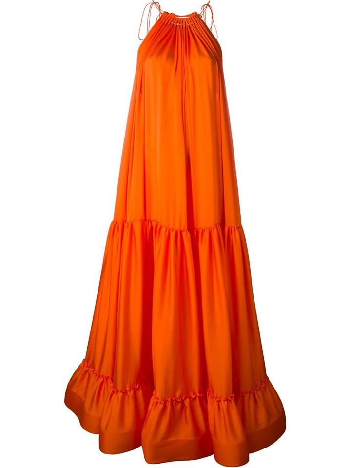 Stella Mccartney Amiel Dress, Women's, Size: 38, Yellow/orange, Silk/metal Other