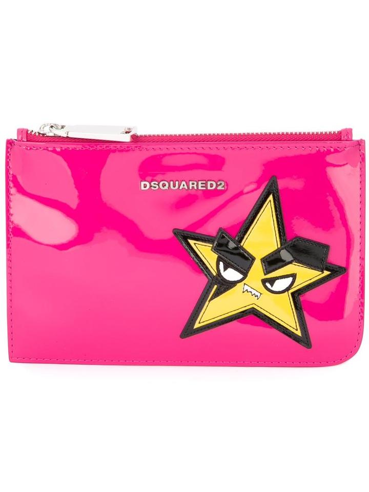 Dsquared2 Punk Star Purse, Pink/purple, Patent Leather