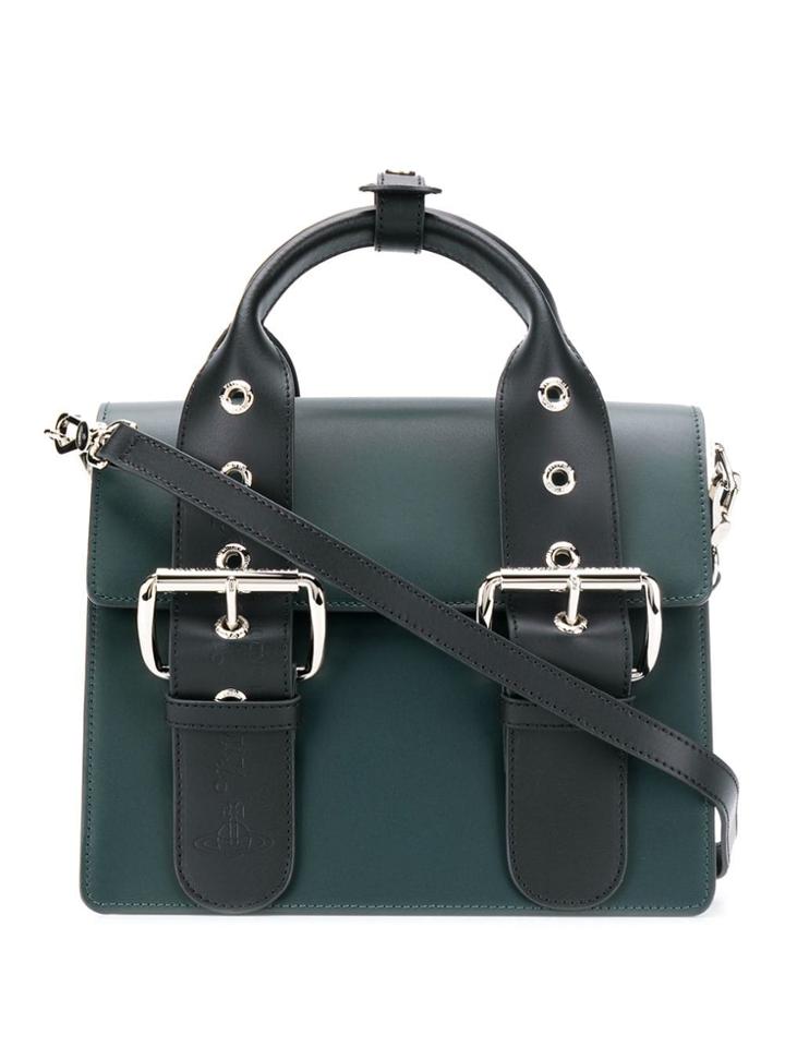 Vivienne Westwood Buckled Strap Tote - Green