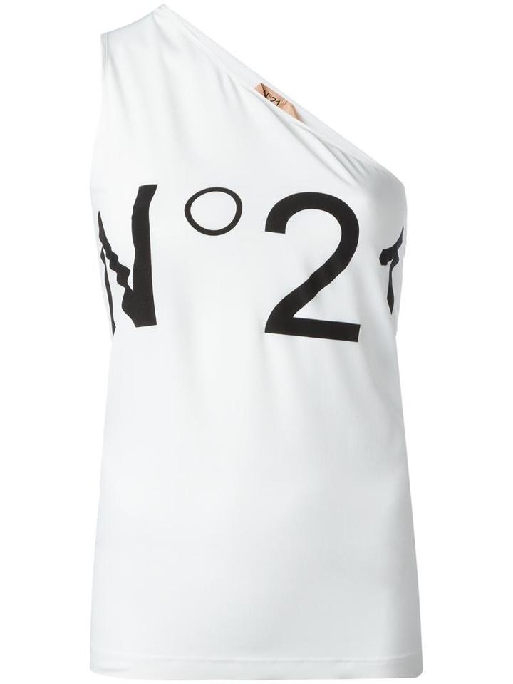 No21 'monospalla N21' Tank, Women's, Size: 42, White, Cotton/acetate/silk