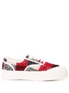 Good News Low Top Check Sneakers - Red