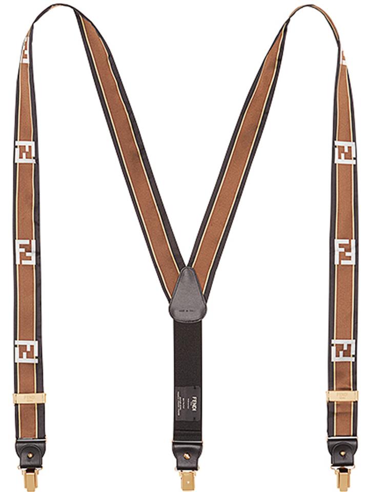 Fendi Ff Logo Braces - Brown