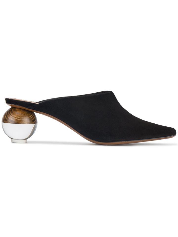 Neous Black Suede Barissa Sphere Heel 50 Mules