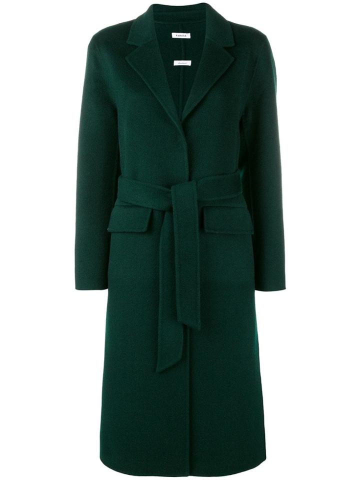 P.a.r.o.s.h. Belted Coat - Green