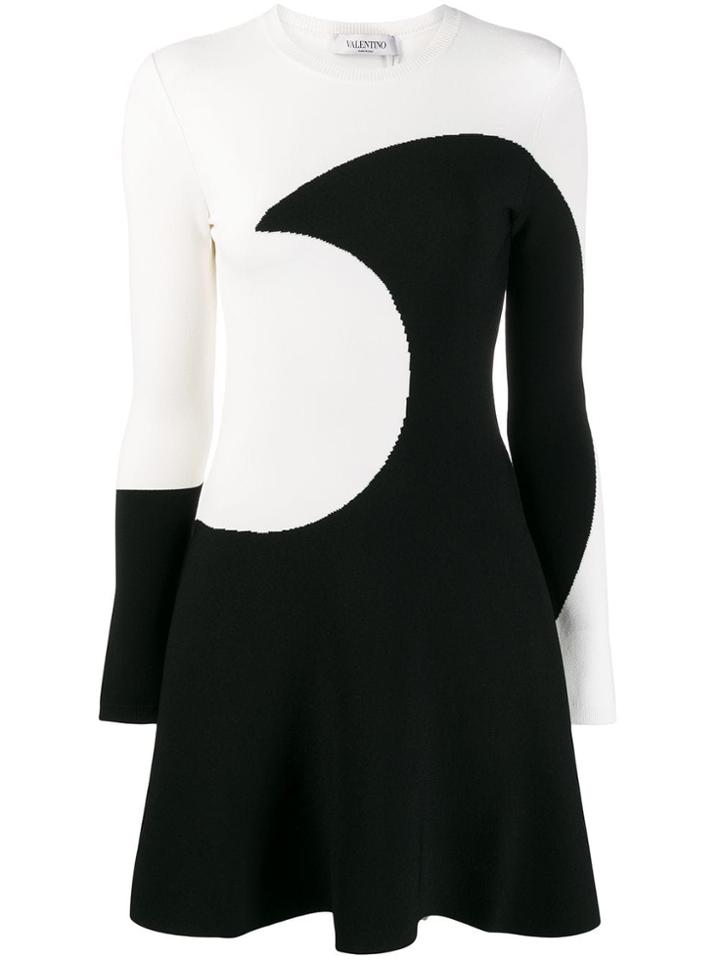 Valentino Luna Inlay Dress - Black