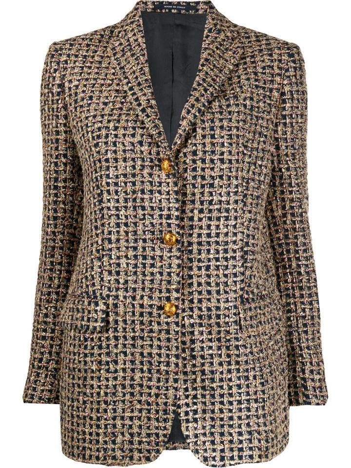 Tagliatore Shimmering Tweed Blazer - Blue