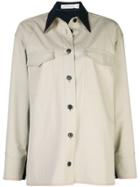 Victoria Beckham Button Shirt Jacket - Neutrals