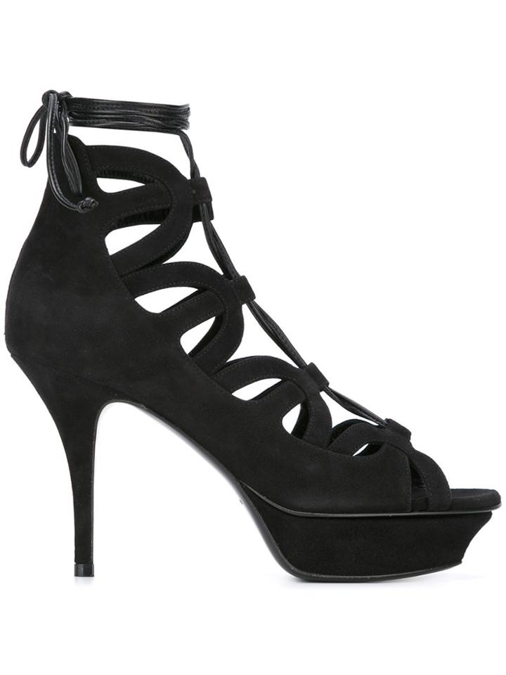 Saint Laurent Tribute Sixteen' Sandals - Black