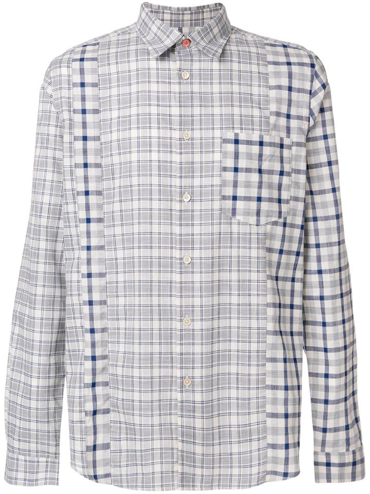 Ps By Paul Smith Check Panelled Shirt - Blue