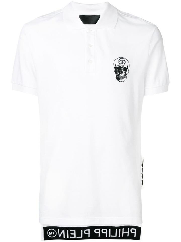 Philipp Plein Chestt Skull Polo Shirt - White