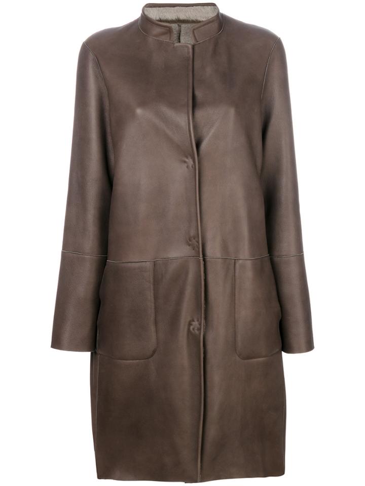 Manzoni 24 Panelled Coat - Brown