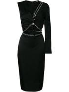 Versus Eyelet Trim Cut-out Dress - Black