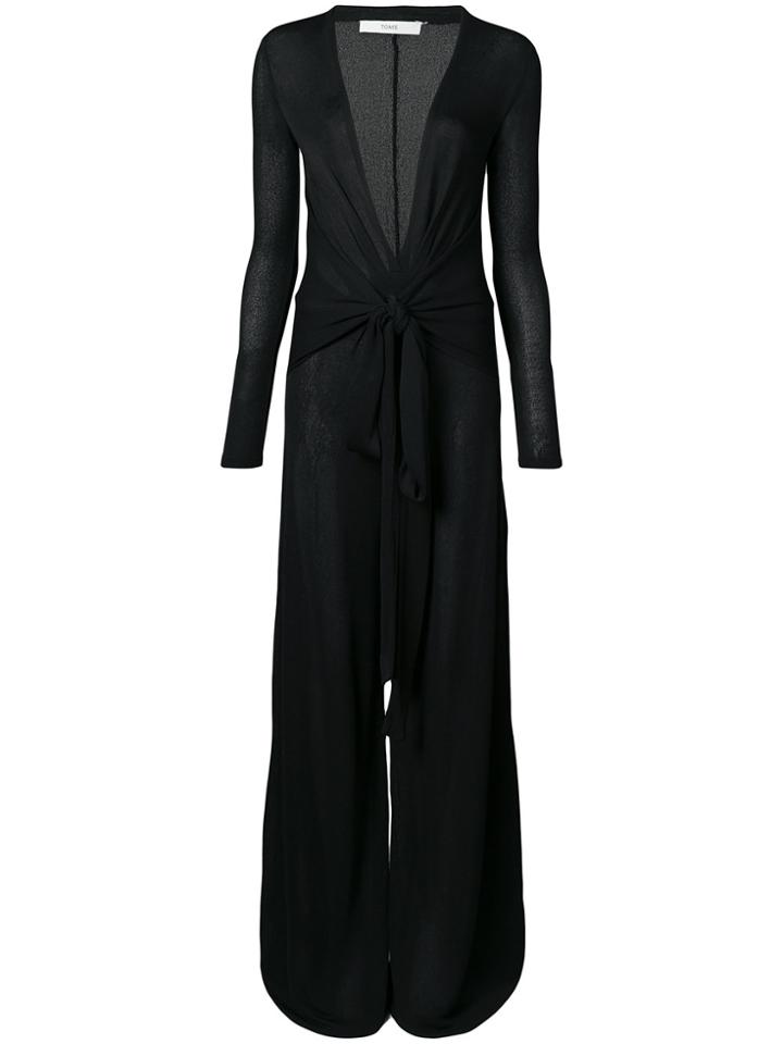 Tome Tie Waist Jumpsuit - Black