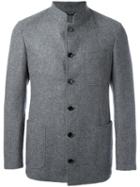 Mp Massimo Piombo Buttoned Jacket, Men's, Size: 52, Grey, Acrylic/polyamide/polyester/wool