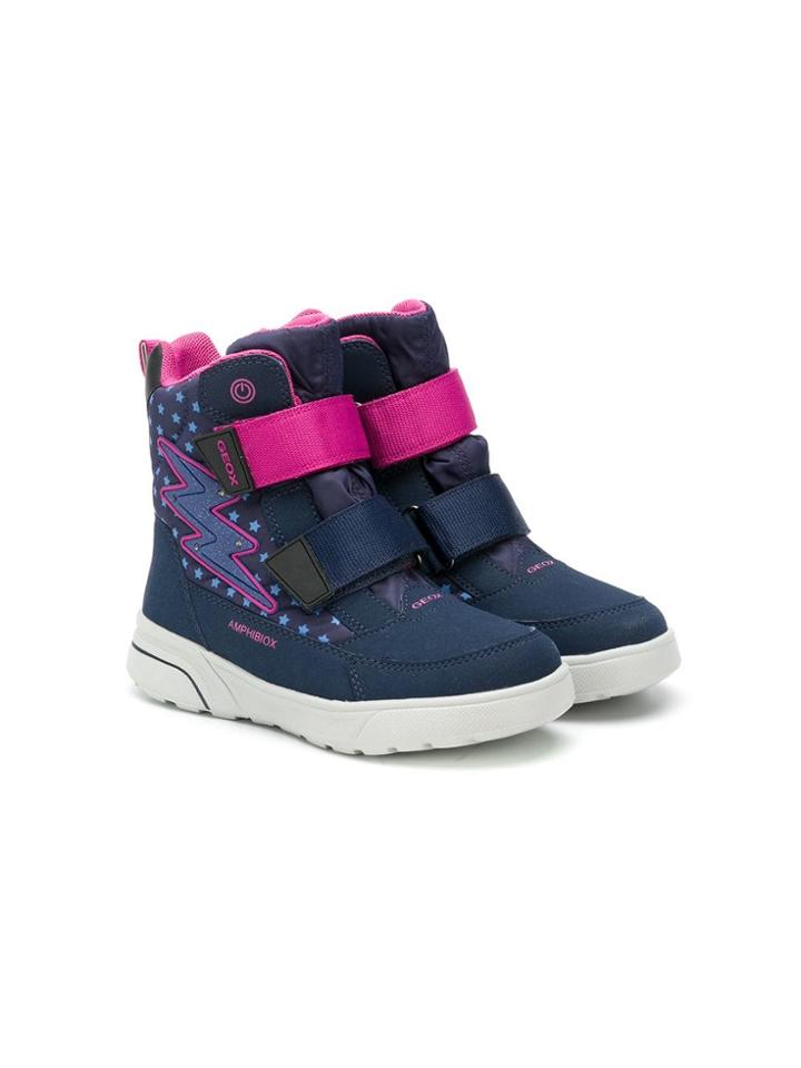 Geox Kids Lightning Patch Tall Boots - Blue