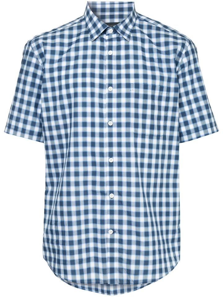 D'urban Checked Short Sleeve Shirt - Blue