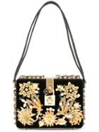 Dolce & Gabbana Dolce Box Shoulder Bag, Women's, Black, Velvet/metal/glass/leather