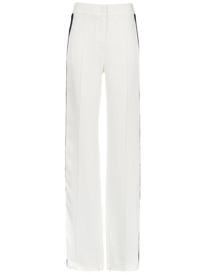 Nk Striped Detail Palazzo Pants - White
