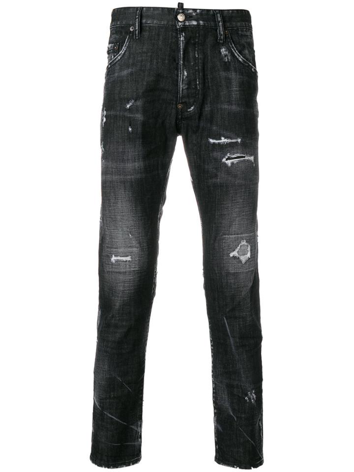 Dsquared2 Skater Distressed Jeans - Black