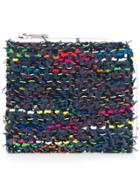 Coohem Knit Tweed Medium Wallet - Blue