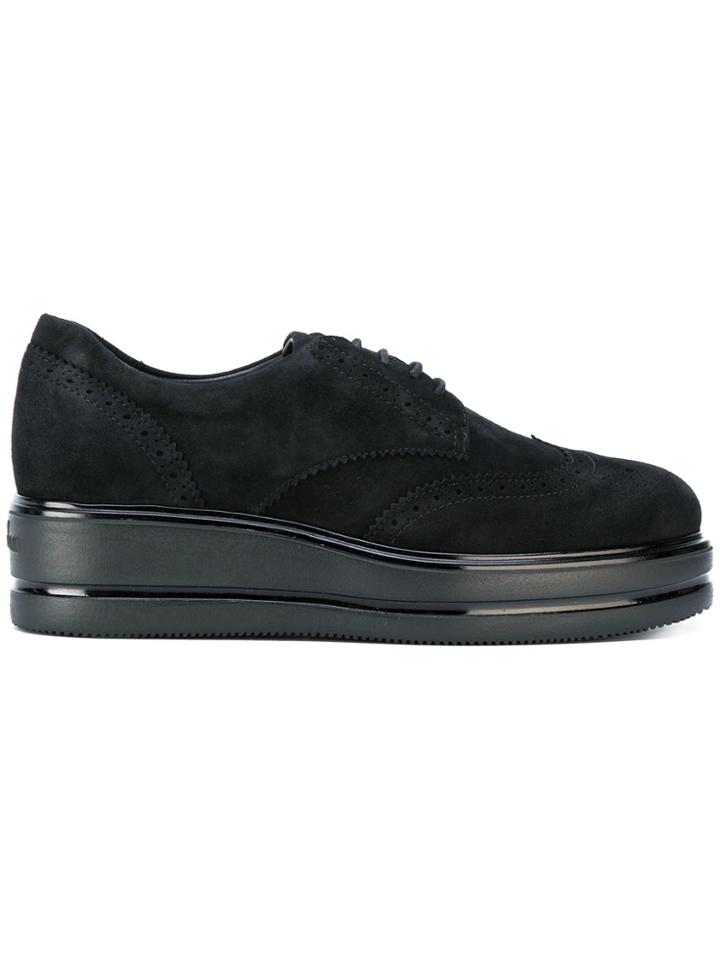 Hogan Brogue Flatforms - Black