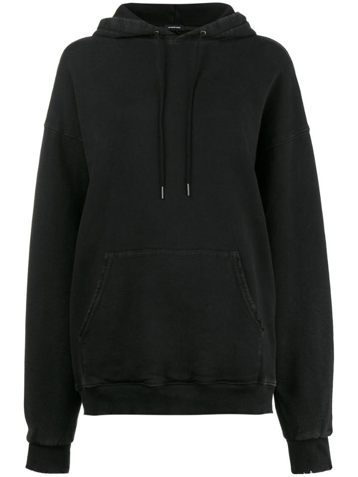 R13 Oversized Long Sleeve Hoodie - Black