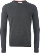 Moncler Classic Knit Sweater, Men's, Size: Large, Grey, Virgin Wool