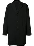 Yohji Yamamoto Single Breasted Coat, Men's, Size: 3, Black, Wool
