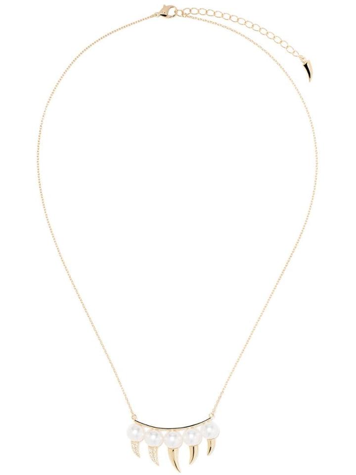 Tasaki 18kt Yellow Gold Danger Dang Akoya Pearl And Diamond Necklace