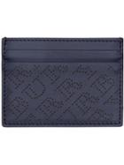 Burberry Perforated Logo Leather Card Case - Blue