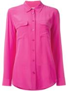 Equipment Button-up Shirt, Women's, Size: Xs, Pink/purple, Silk