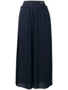Golden Goose Belted Pleated Skirt - Blue