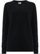 Saint Laurent Heart Embellished Jumper - Black