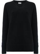 Saint Laurent Heart Embellished Jumper - Black