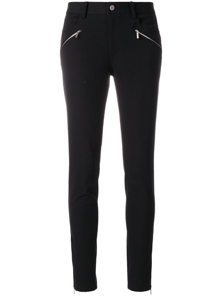 Michael Michael Kors Zip Detail Cropped Jeans - Black