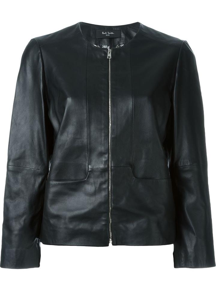 Paul Smith Black Label Zipped Leather Jacket