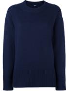 Jil Sander Navy Oversized Sweater, Women's, Size: Xs, Blue, Wool