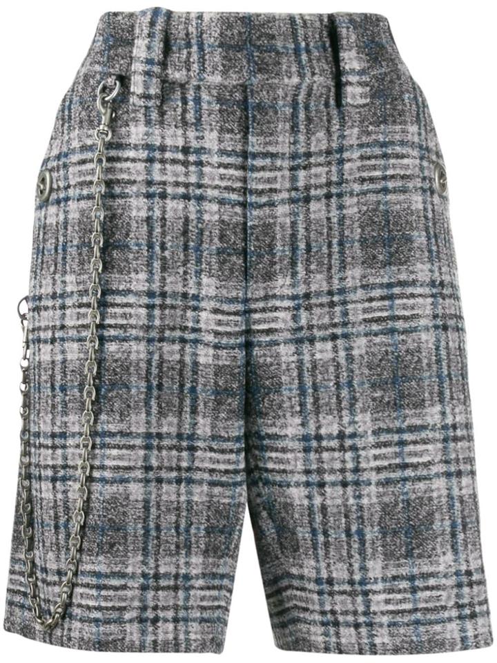 Coach Plaid Tailored Shorts - Grey