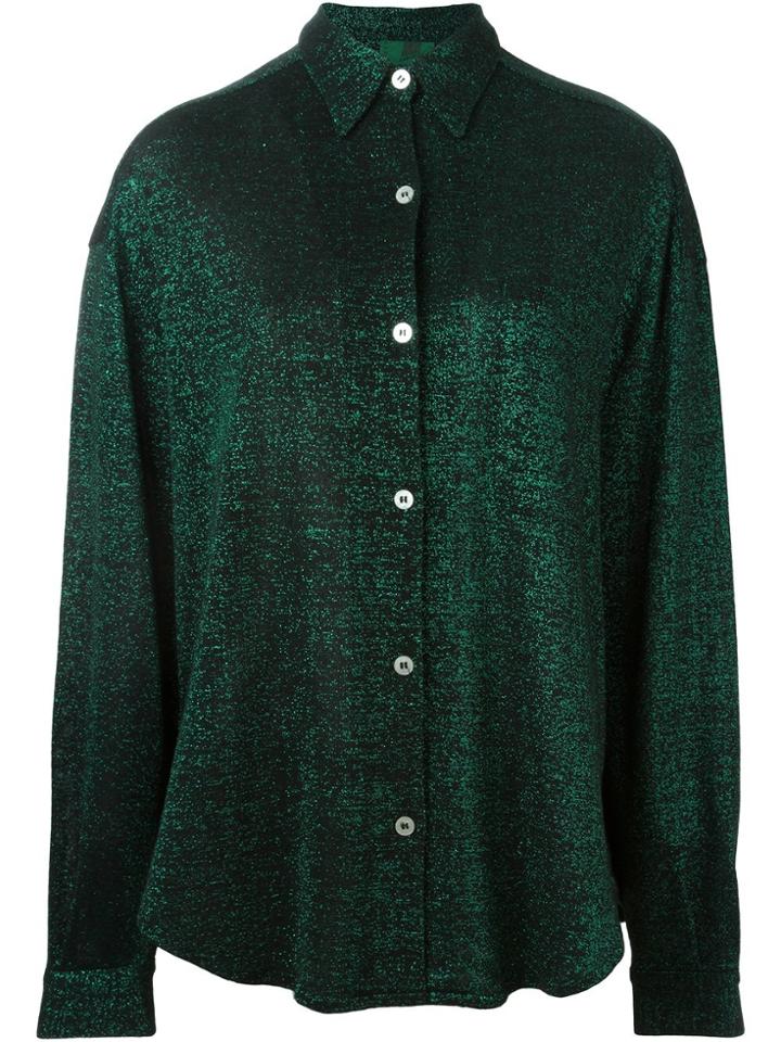 Jean Paul Gaultier Vintage Metallic Knit Shirt - Green