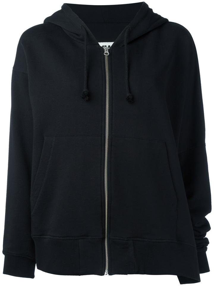 Mm6 Maison Margiela Zipped Hoodie, Women's, Size: Xs, Black, Cotton