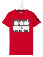 Diadora Junior Logo Print T-shirt - Red