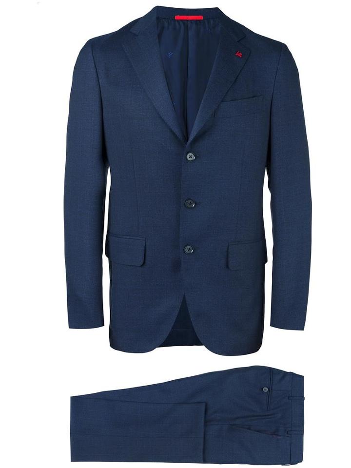 Isaia Two-piece Suit, Men's, Size: 46, Blue, Cupro/wool