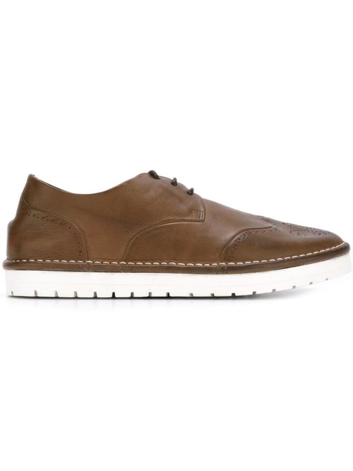 Marsèll Rubber Sole Lace-up Shoes, Men's, Size: 44, Brown, Leather/rubber